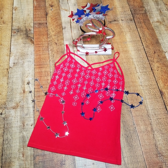 Aeropostale | Geometric Print V-Neck Cami - Picture 2 of 6